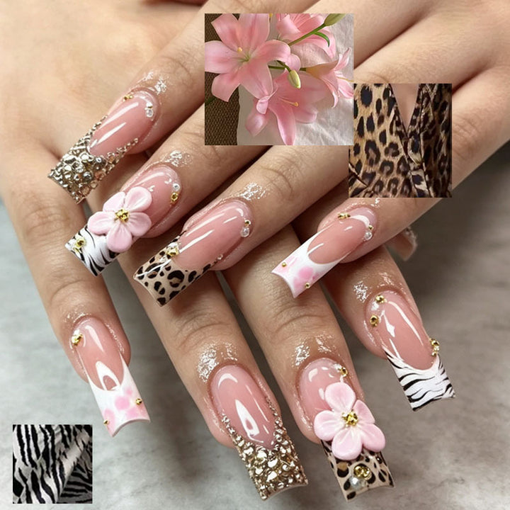 Floral Art Press-On Nail Tips Bowlift