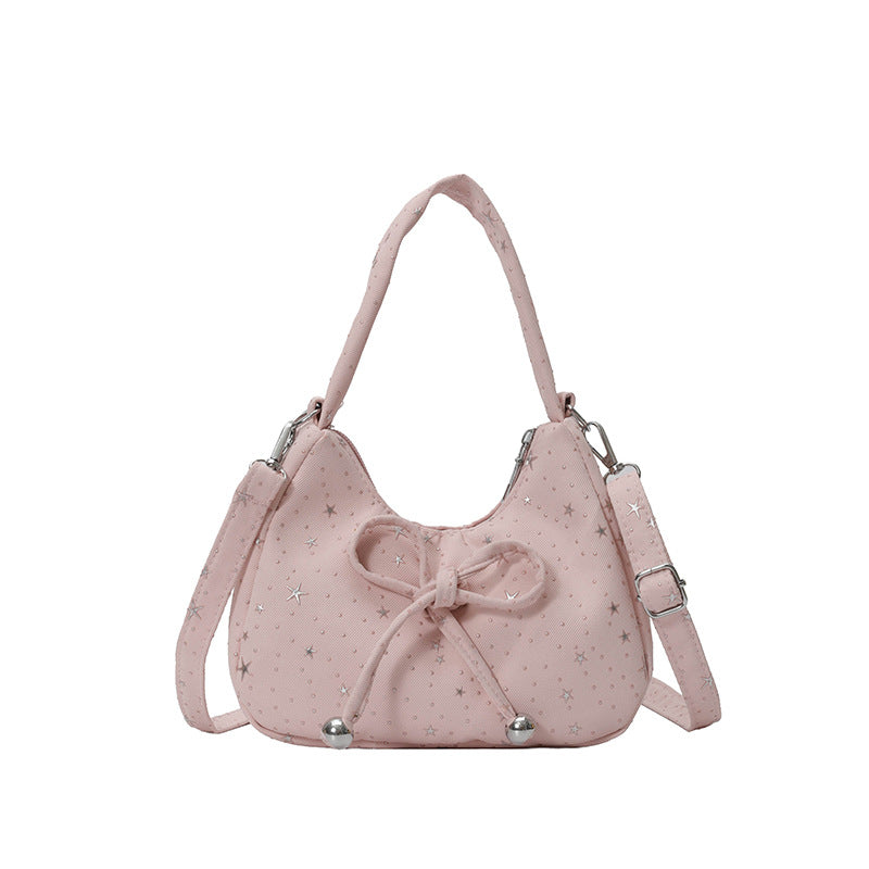 WoDecorative Star-Patterned Hobo Bag Bowlift