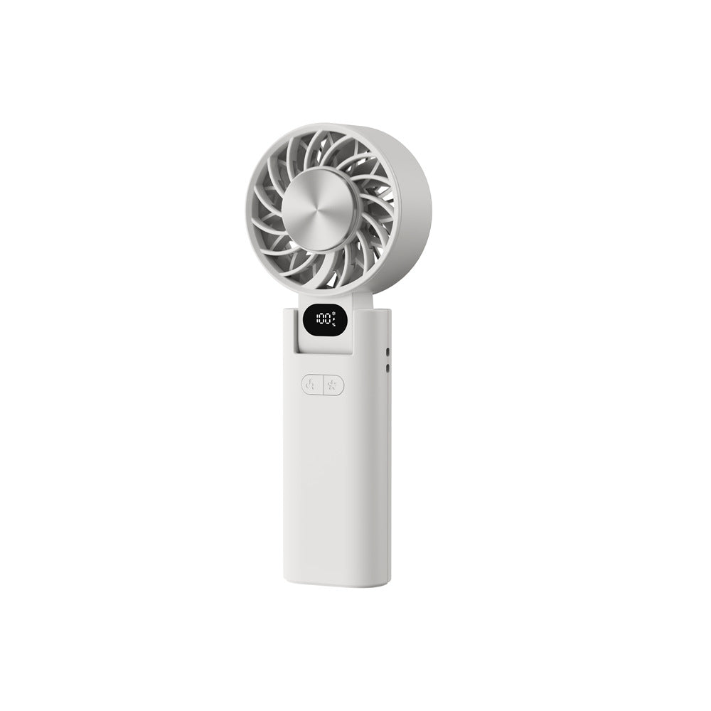 Unisex nan compact portable hand fan with LED battery display and USB-C charging port Bowlift