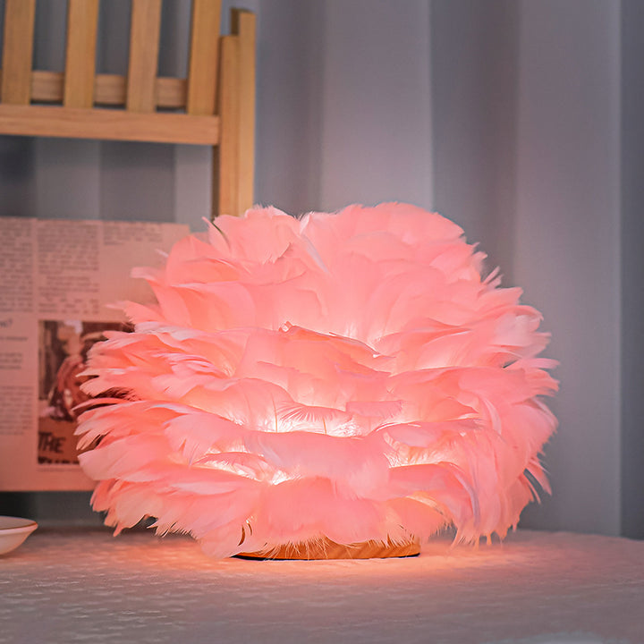 Feather Aesthetic Table Lamp