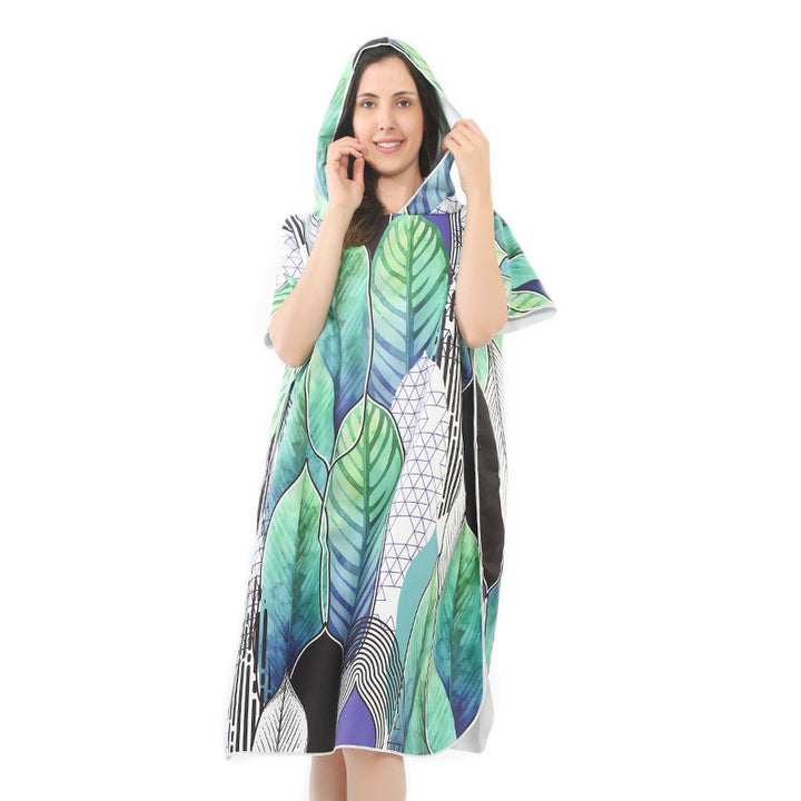 Beach dress with tropical print Bowlift