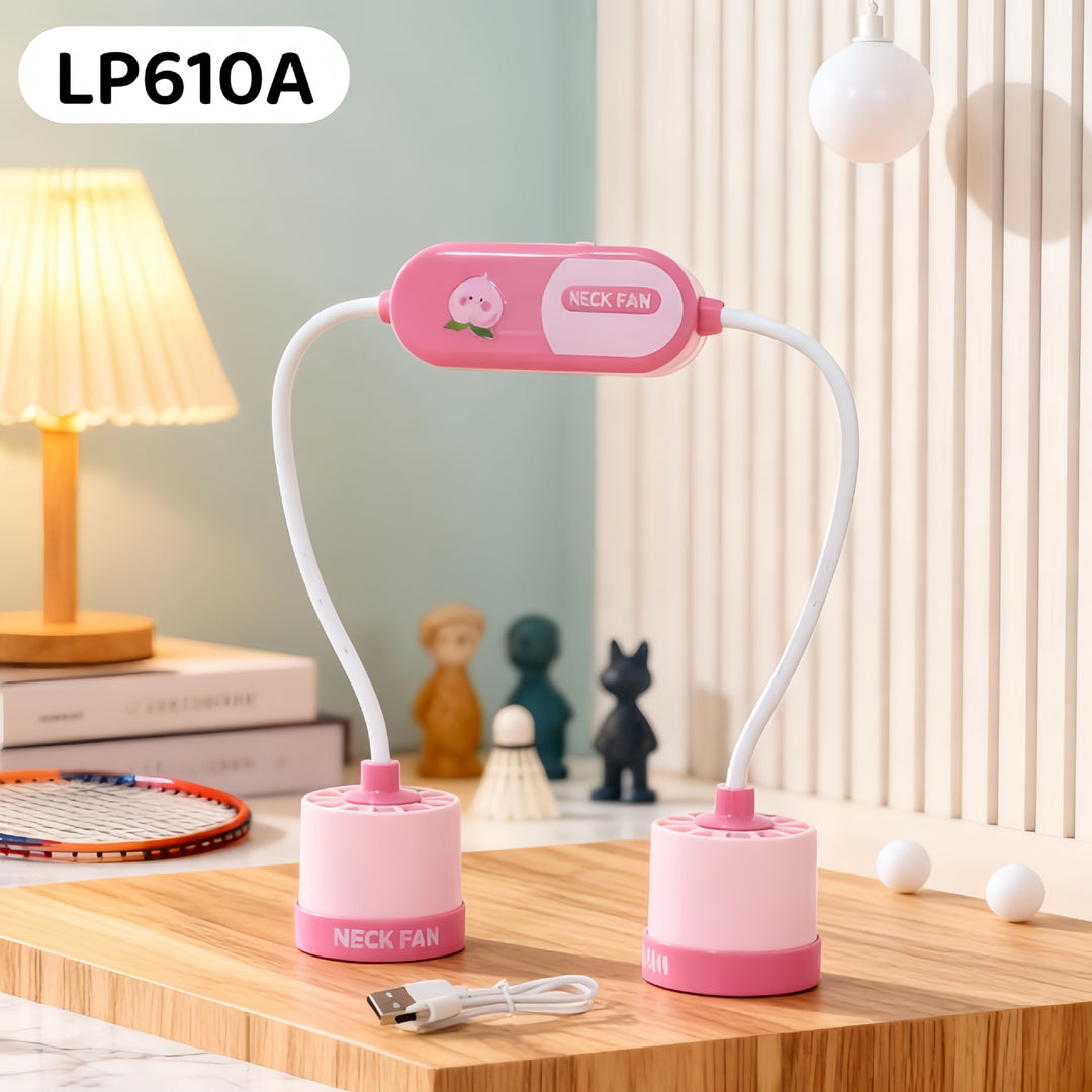 Women's Portable Neck Fan with Flexible Hose Bowlift