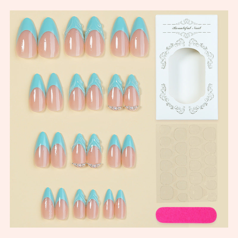 Premium Decorative Press-On Nails Set with Elegant Design Bowlift
