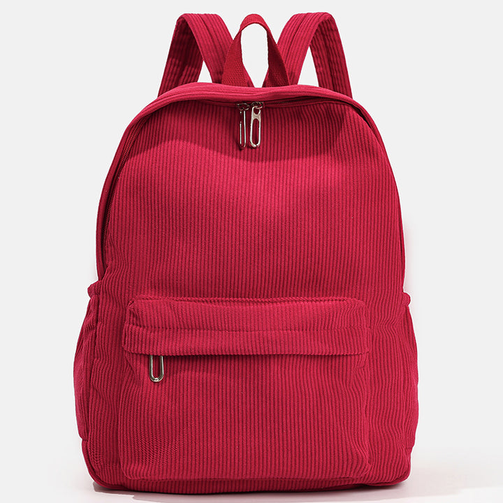 Stylish Corduroy Backpack