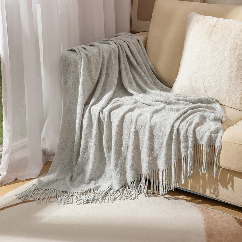 Cozy Knitted Throw Blanket