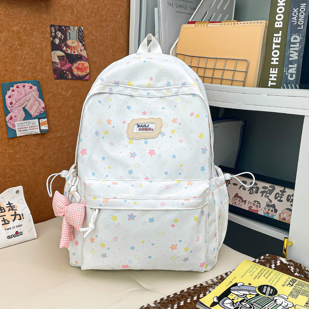 Playful Star Patterned Backpack