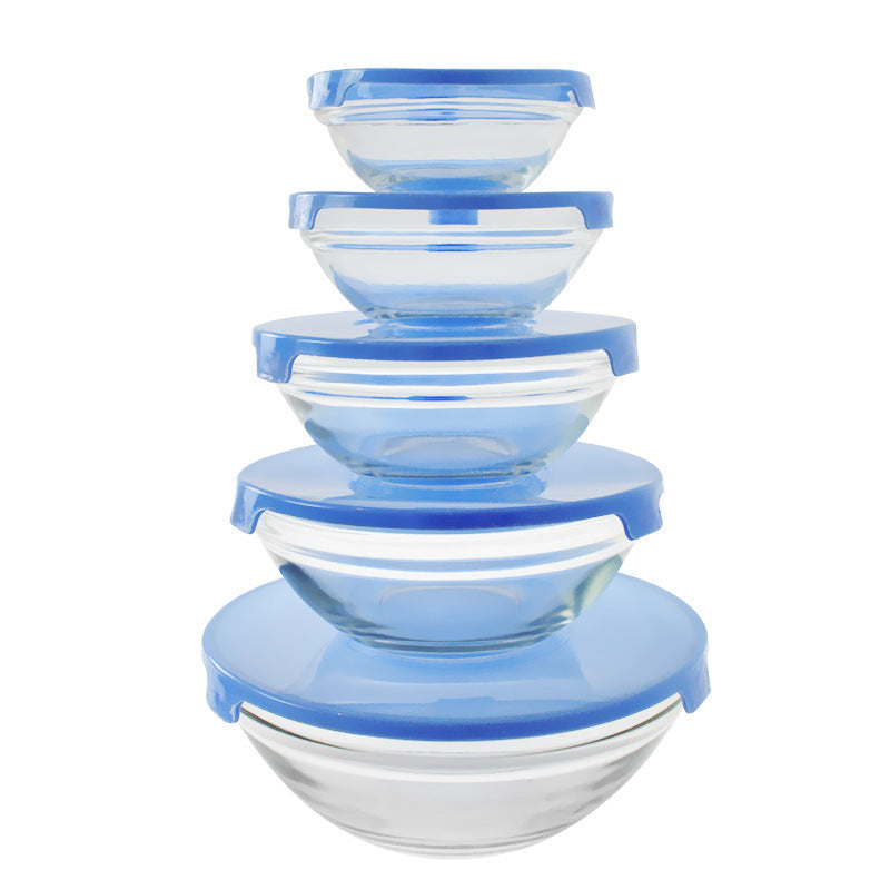 Women's set of stackable storage bowls with tight silicone lids Bowlift