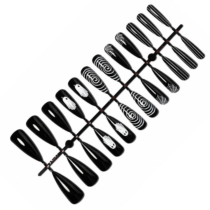 Gothic Themed Stiletto Press-On Nails Bowlift