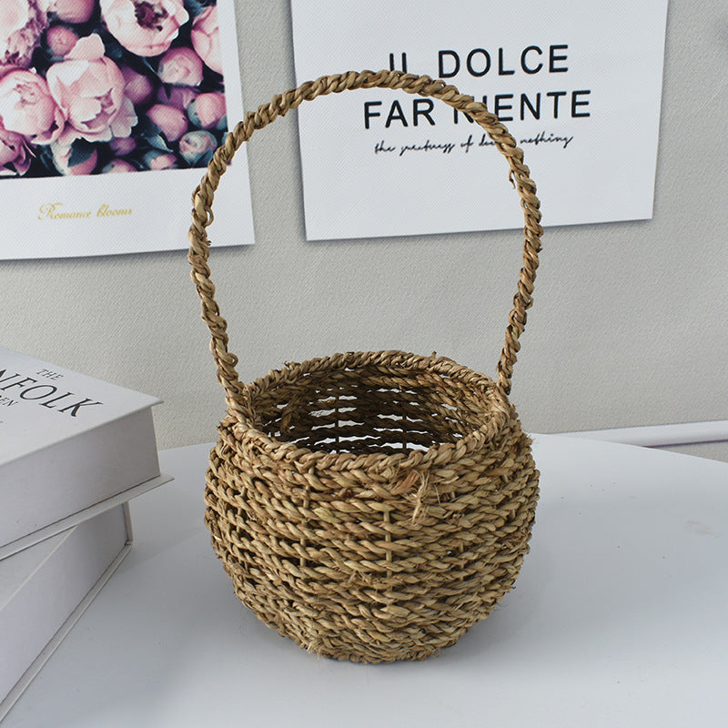 Handwoven Decorative Flower Basket Bowlift