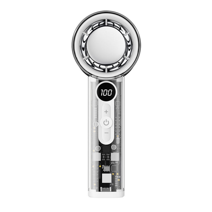 Women's Portable Hand Fan with Digital Speed Display Bowlift