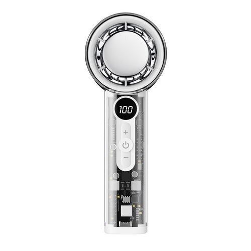 Women's Portable Hand Fan with Digital Speed Display Bowlift