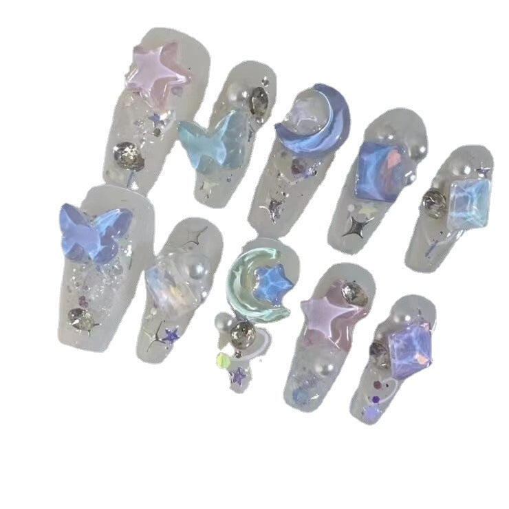 Artistic 3D Butterfly Press-On Nail Set Bowlift
