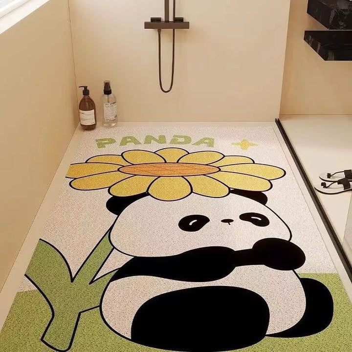 Playful Puppy-Themed Non-Slip Bathroom Mat Bowlift