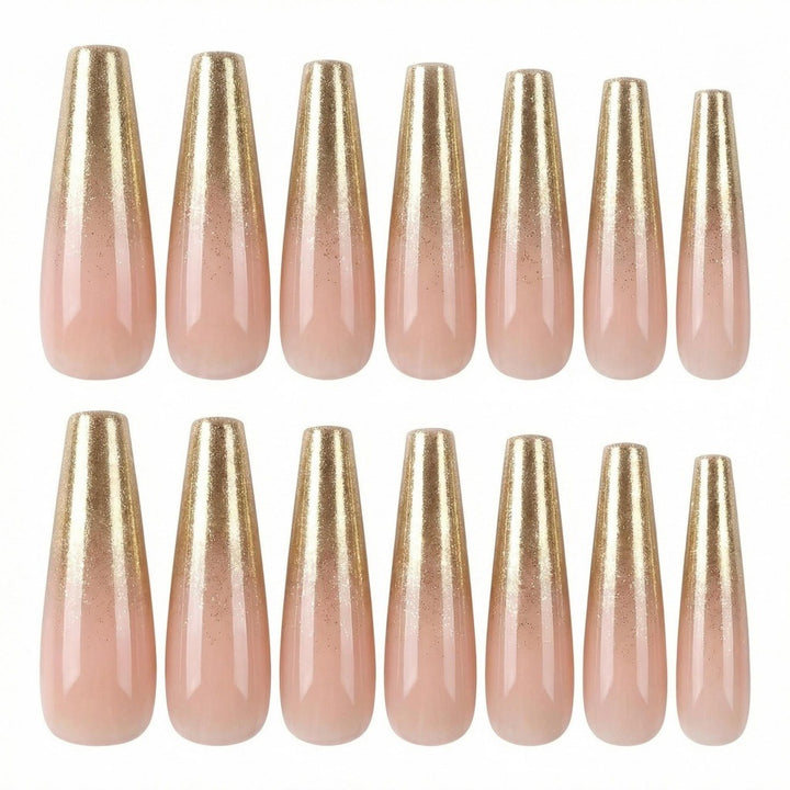 Artificial nails with elegant glitter gradient Bowlift