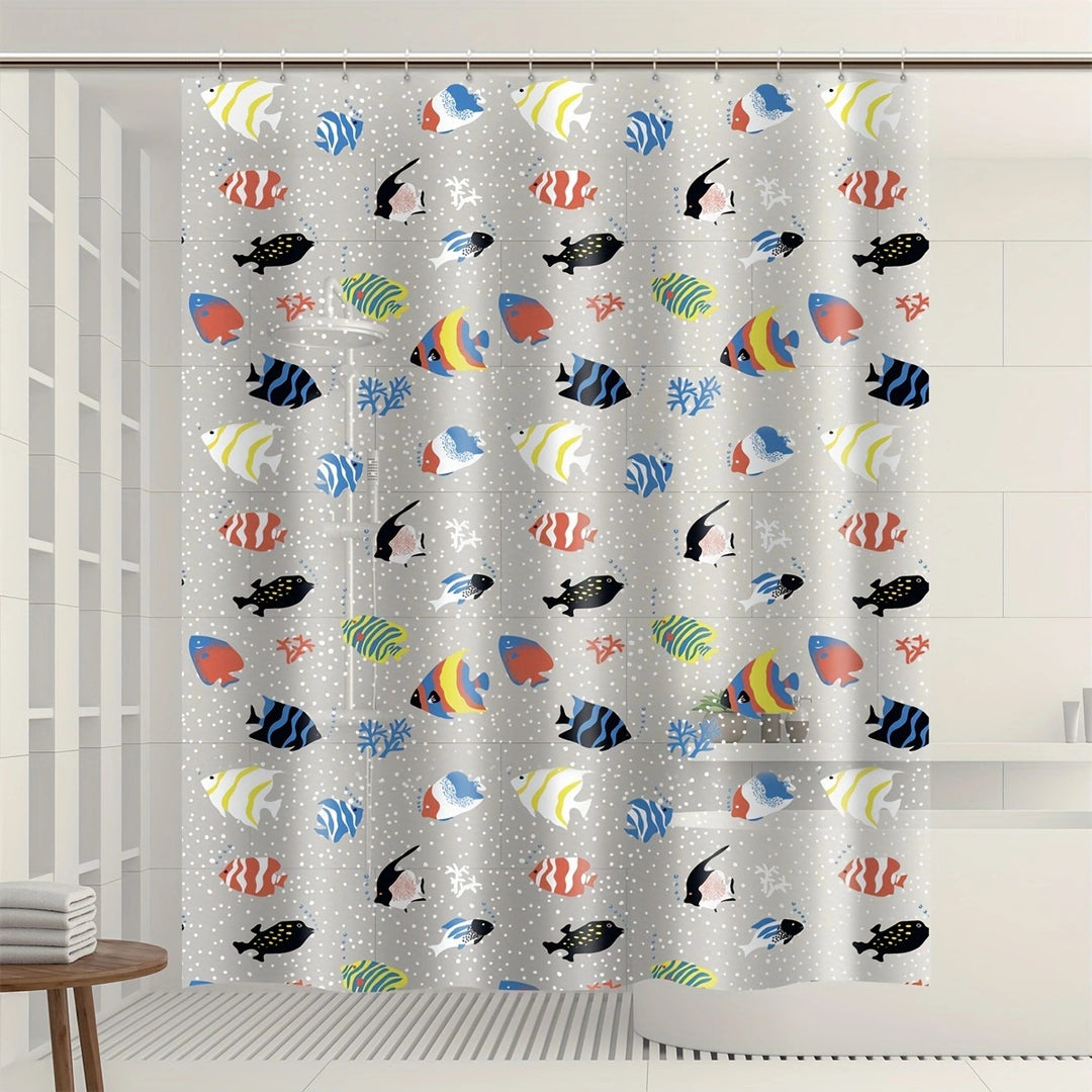 Goldfish Pattern Shower Curtain Bowlift