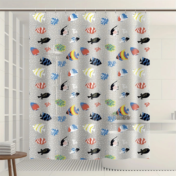 Goldfish Pattern Shower Curtain Bowlift