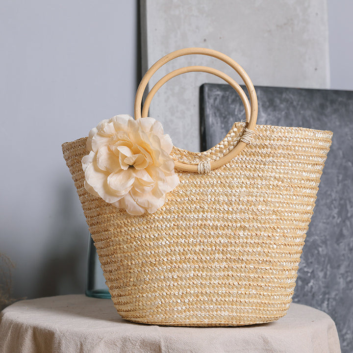 Handbag with Floral Accents Bowlift