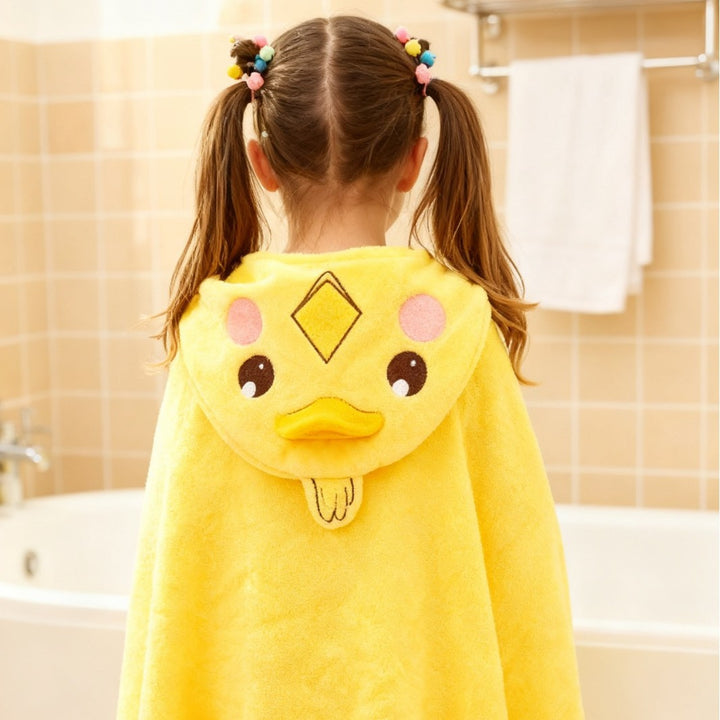 Cozy bath wrap blanket with animal duck hood design Bowlift
