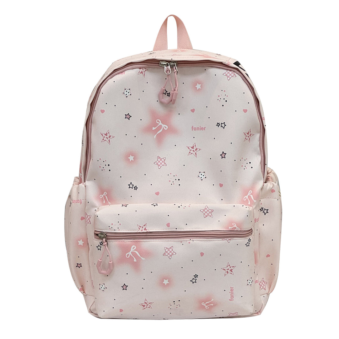Casual Star-Patterned School Backpack Bowlift
