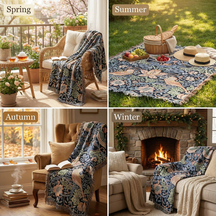 Artistic Pumpkin Pattern Throw Blanket
