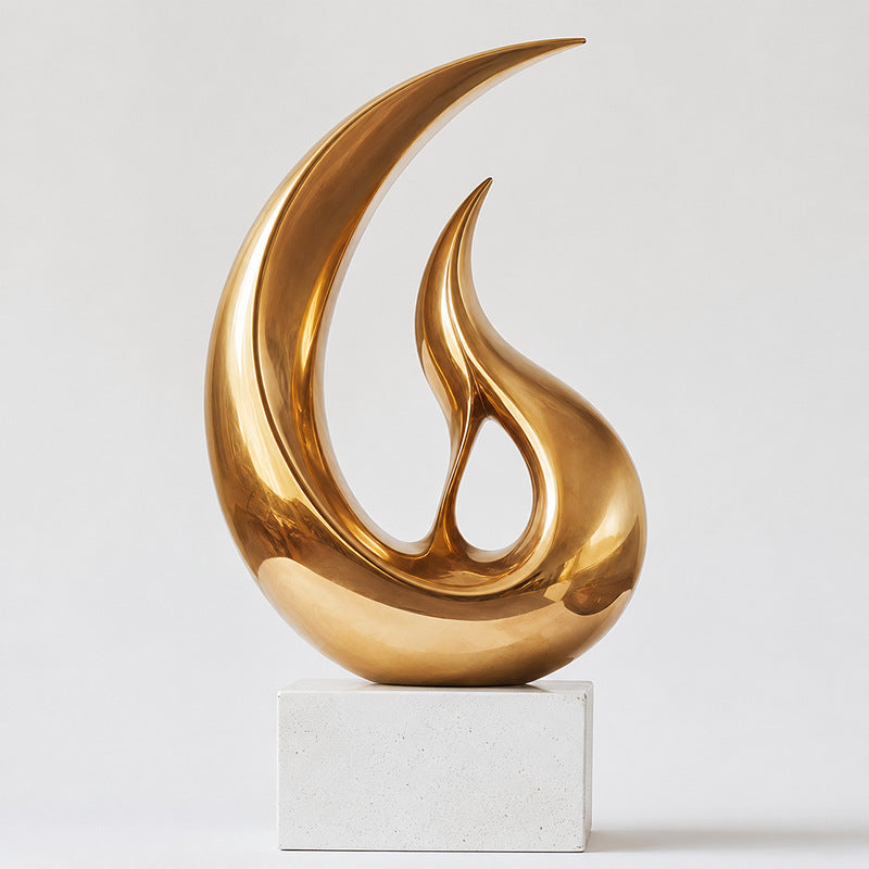 Artistic Metal Wave Sculpture