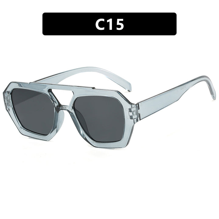 Women's geometric sunglasses made of durable plastic with polarized lenses Bowlift