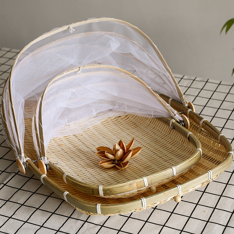 Covered Serving Platter with Mesh Lid Bowlift