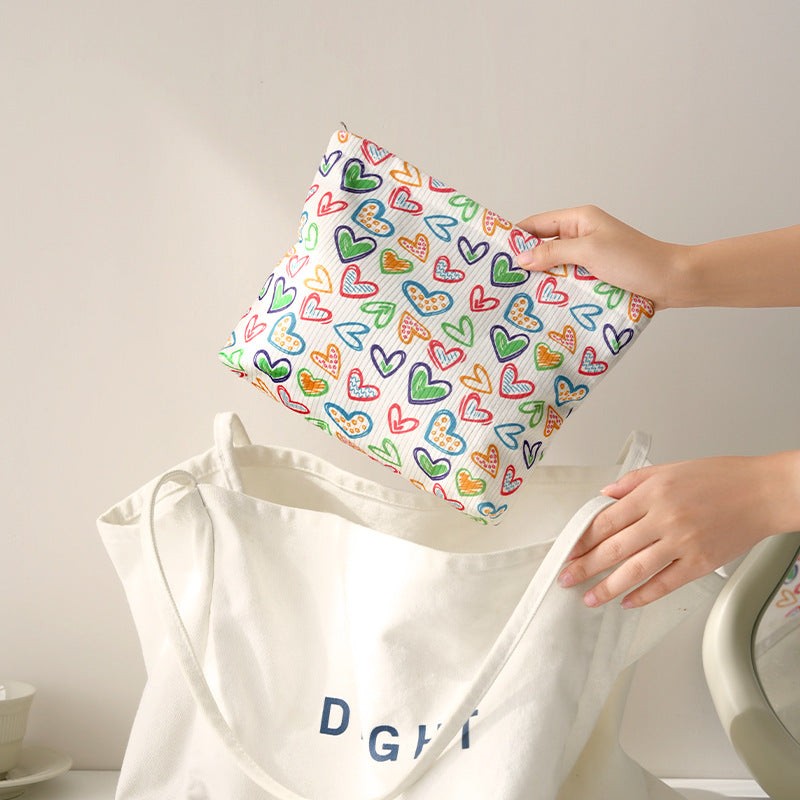 Playful Bow-Patterned Makeup Pouch Bowlift