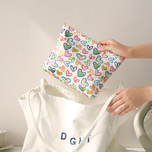Playful Bow-Patterned Makeup Pouch Bowlift