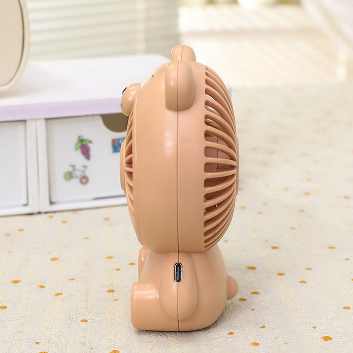 Ladies portable hand fan in cute bear design Bowlift