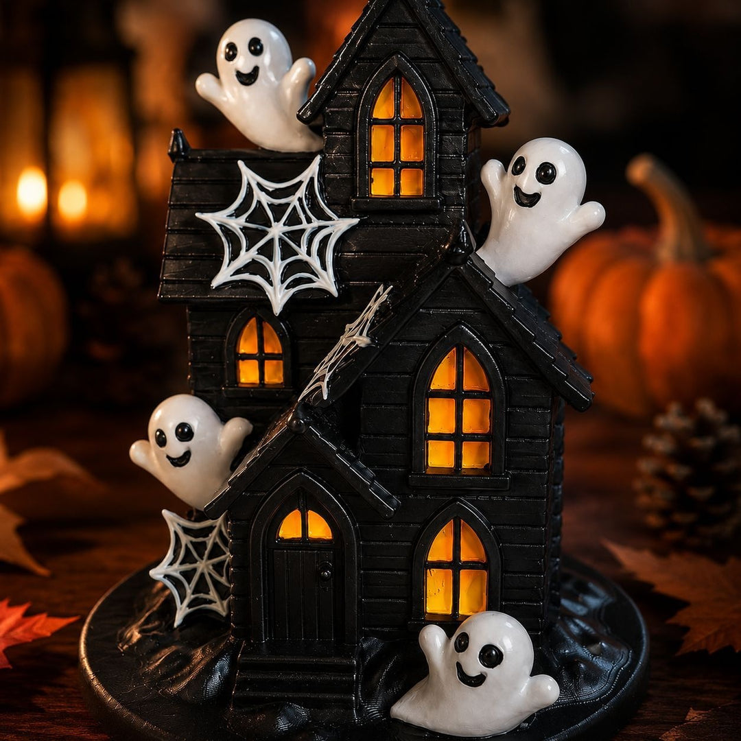 Halloween Deco House with spooky ghosts Bowlift