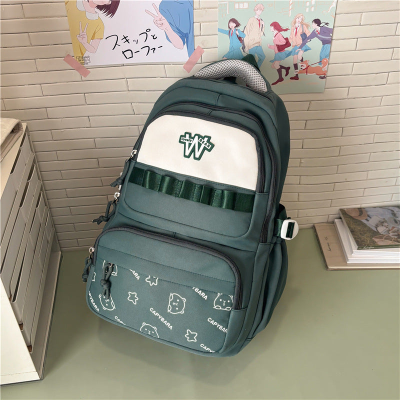 Charming Cartoon Patterned Backpack