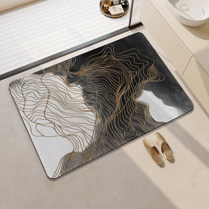 Playful Cat-Themed Bath Rug Bowlift