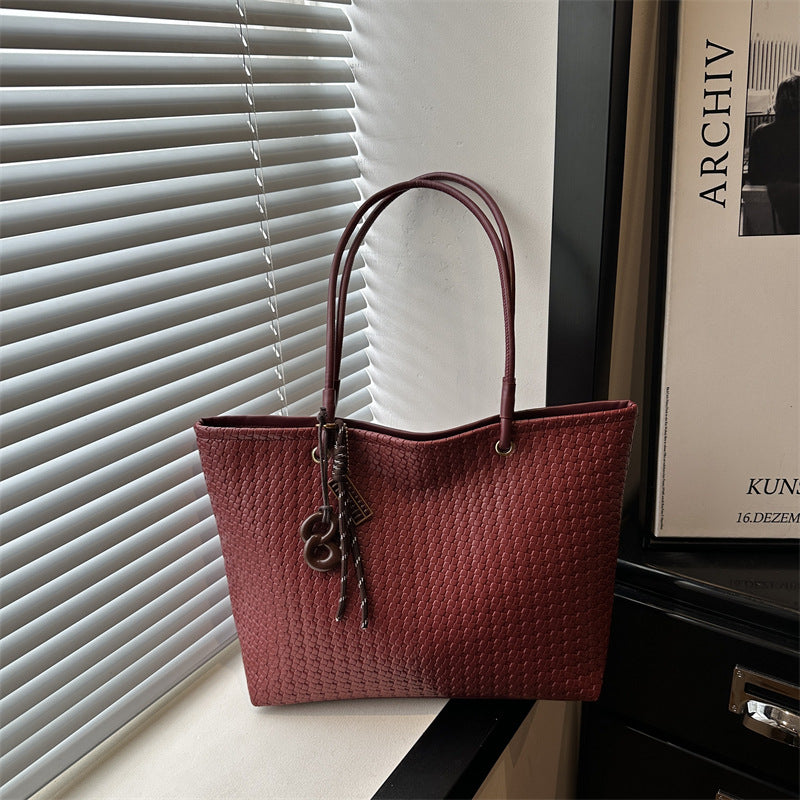 Woven Textured Tote Bag