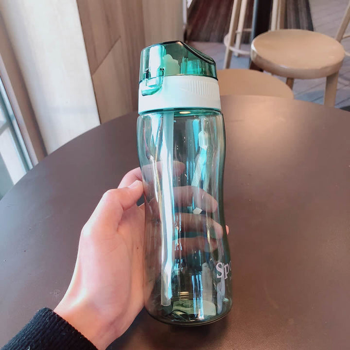 Women Ergonomic Sports Water Bottle with Integrated Straw Function Bowlift