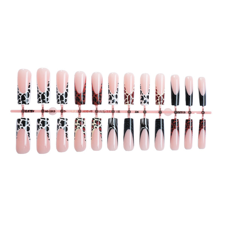 Artistic Patterned Press-On Nail Set Bowlift