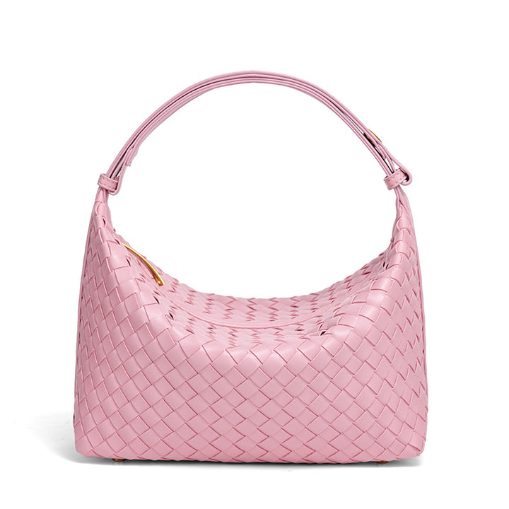 Braided Vegan Leather Shoulder Bag Bowlift