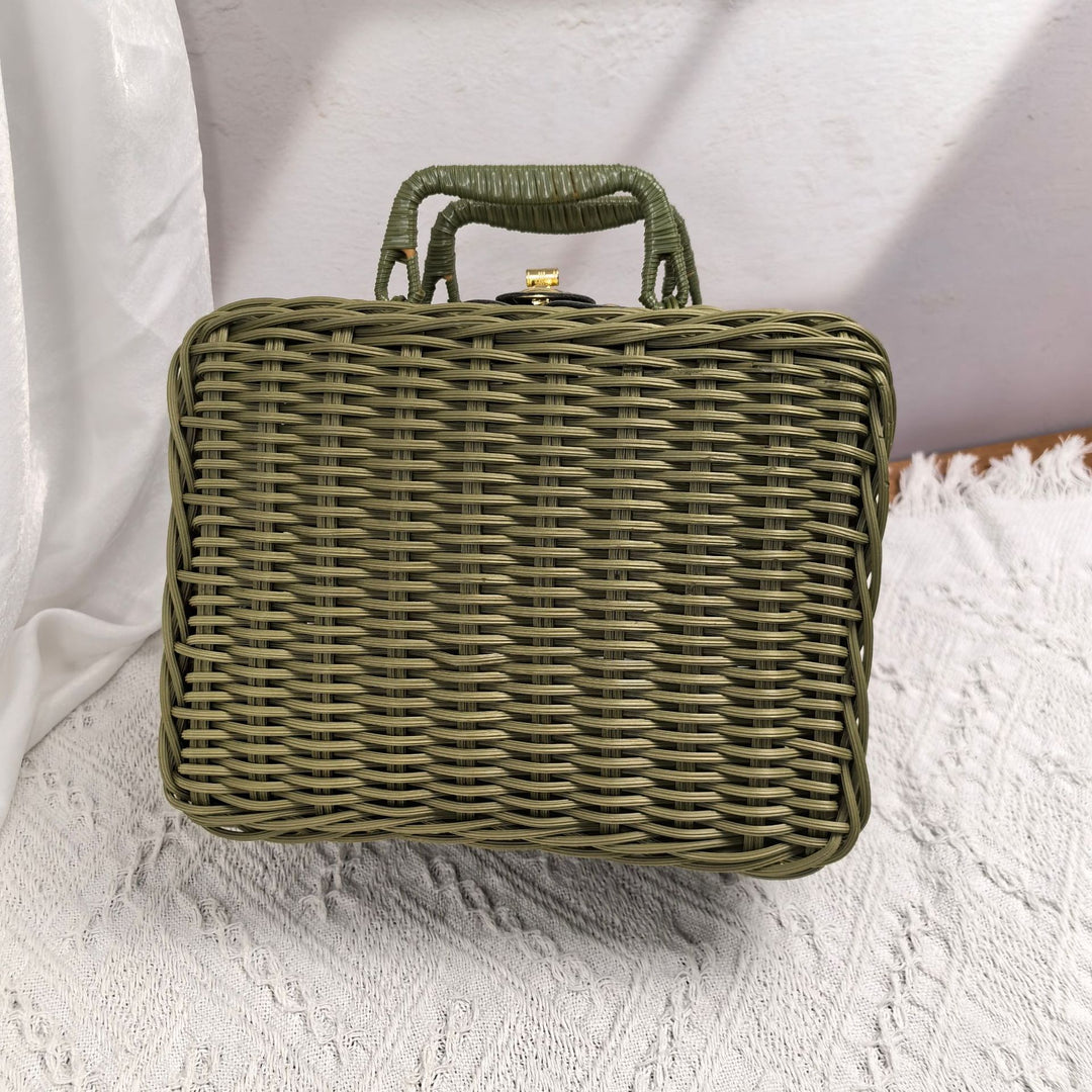 Women braided cosmetic and storage case Bowlift