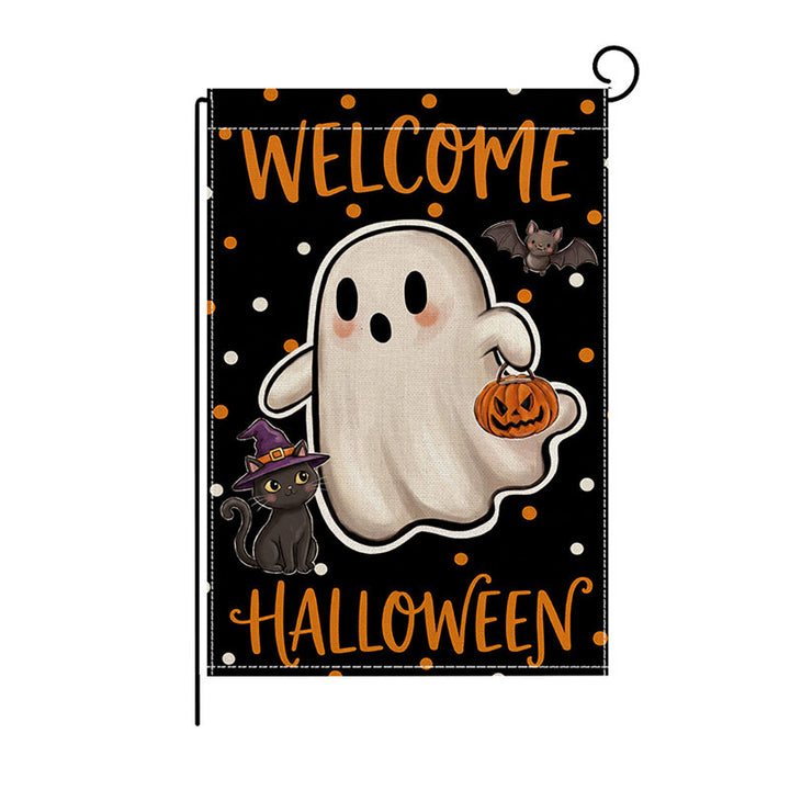 Halloween Welcome Decorative Garden Flag