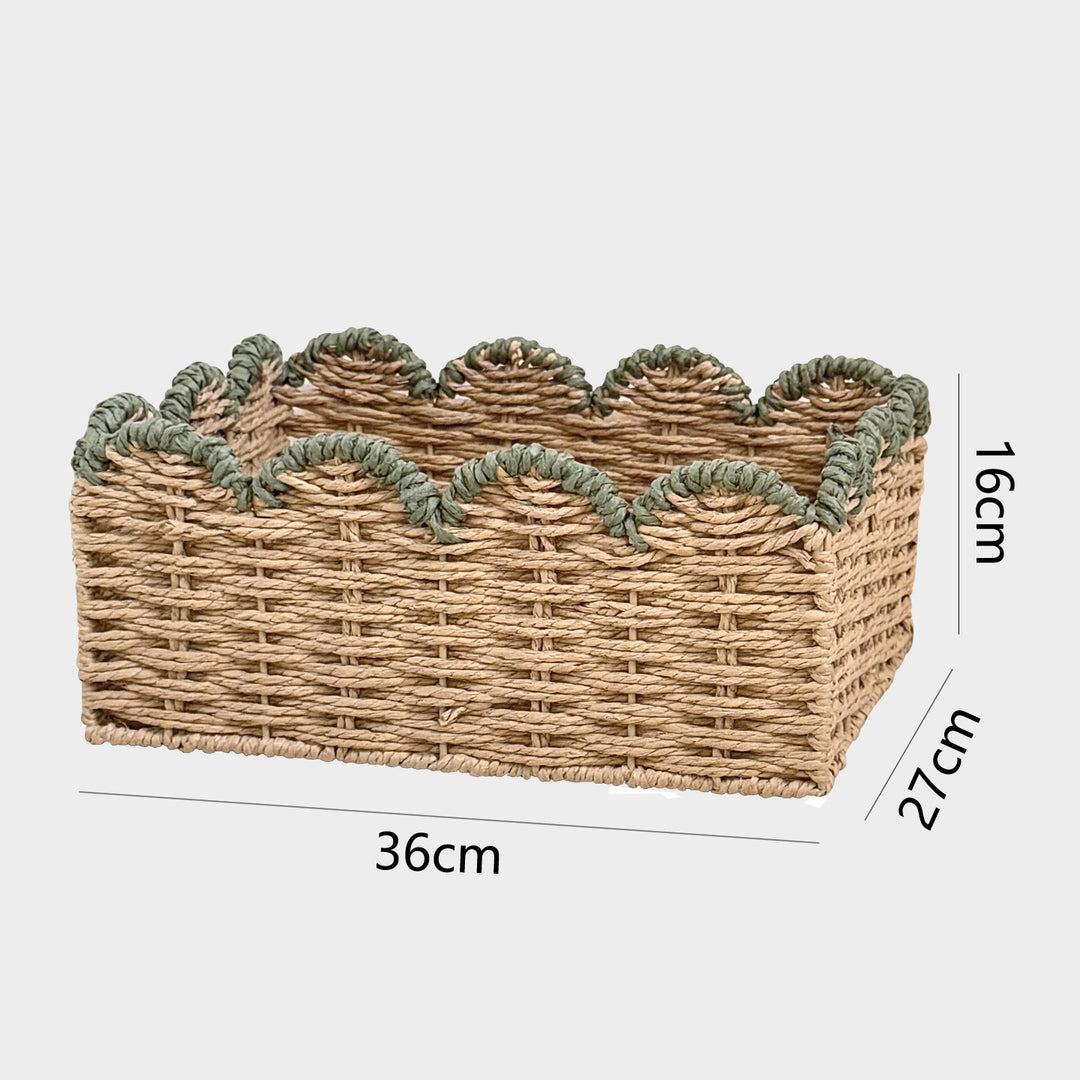 Decorative storage basket with wave edge Bowlift