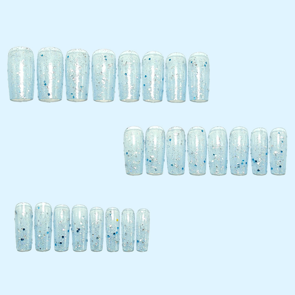 Artificial nails with glitter and glamorous effect Bowlift