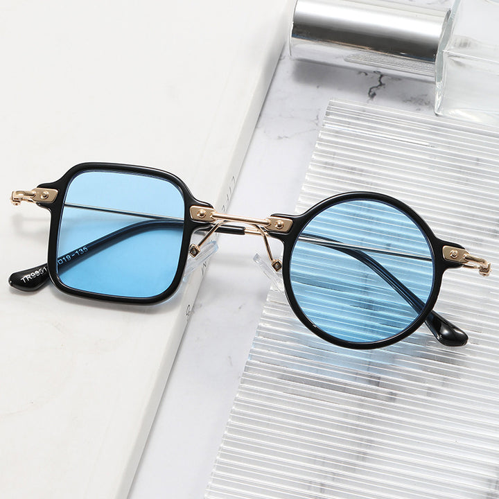 Ladies elegant round hybrid glasses with square design Bowlift