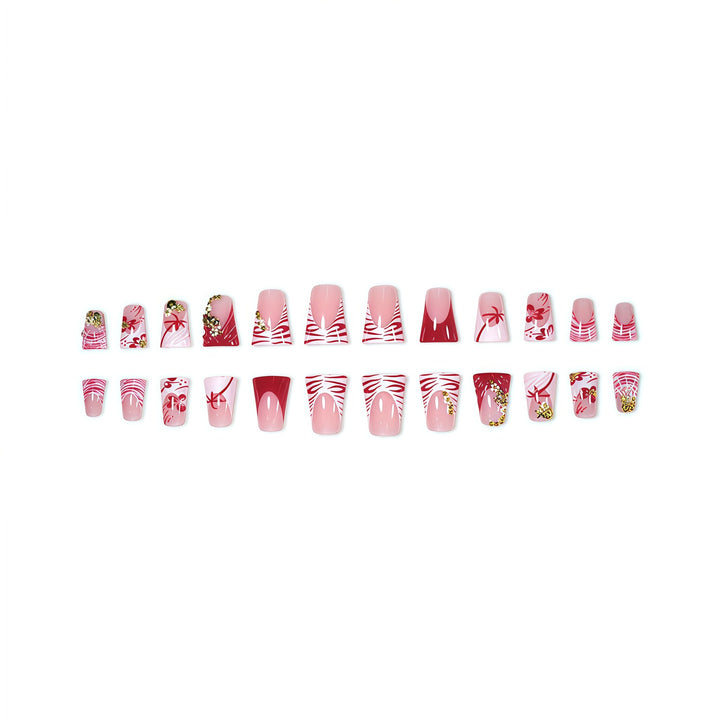 Floral Design Press-On Nail Extensions Bowlift