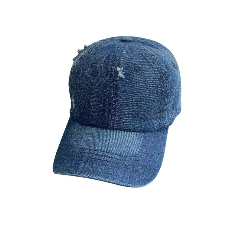 Women's Distressed Denim Baseball Cap Bowlift 1784084168