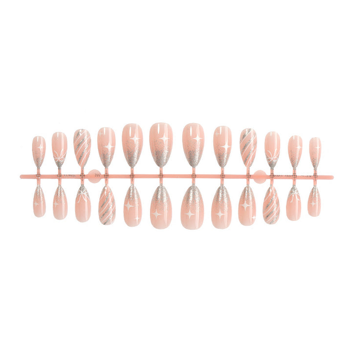 Glamorous Stiletto Press-On Nail Art Design Bowlift