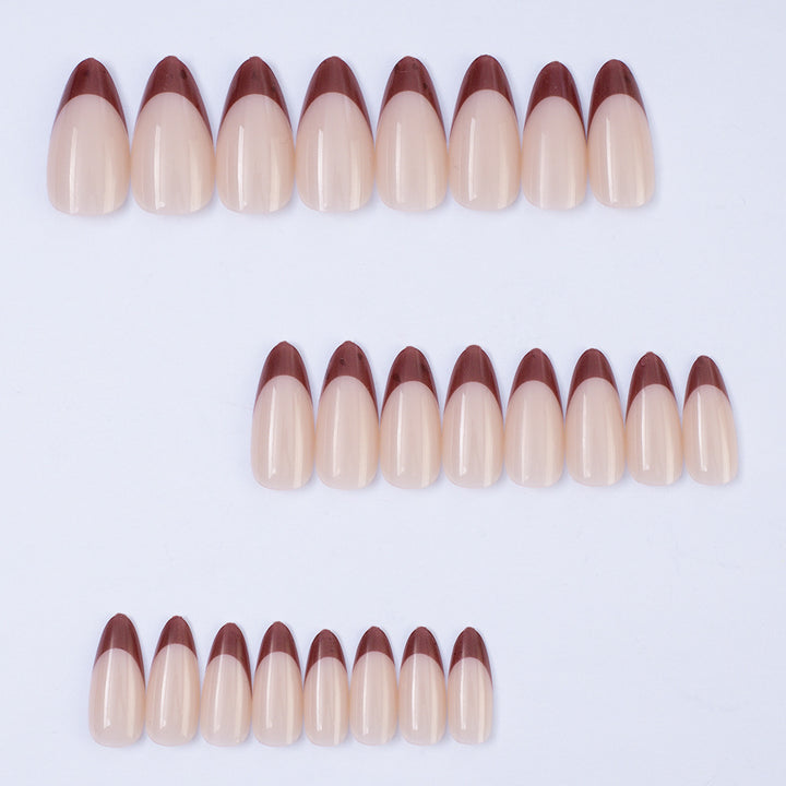 Artificial nails with elegant French tips design Bowlift