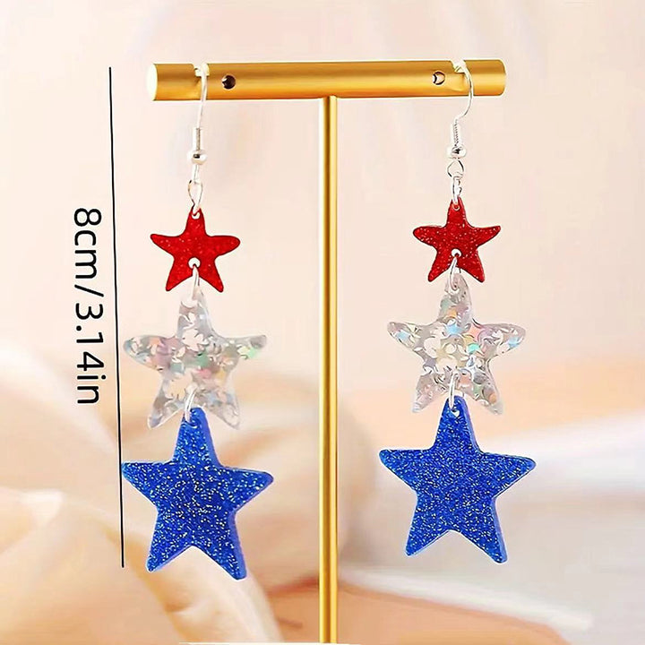 Women’s letter earrings made of resin with glitter effect and pendants Bowlift