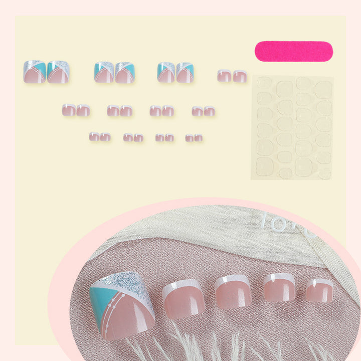Nail set with luxurious geometric designs Bowlift