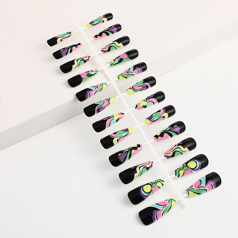 Creative wave pattern artificial nails Bowlift