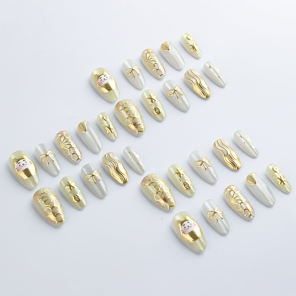 Artistic 3D Press-On Nail Art Set Bowlift